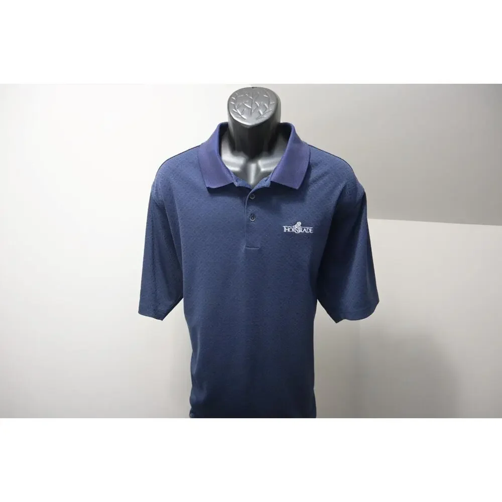 Adidas Golf Polo ClimaLite Blue Short Sleeve Athletic‎ Golf Shirt Mens Sz 2XL